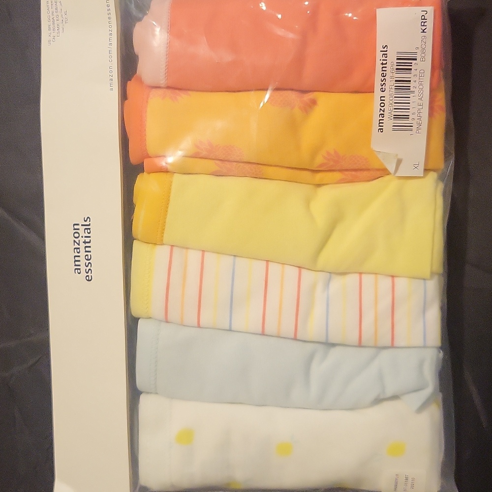 Amazon Essentials Women’s Panties, XL 6 Pack, Pineapple Assorted